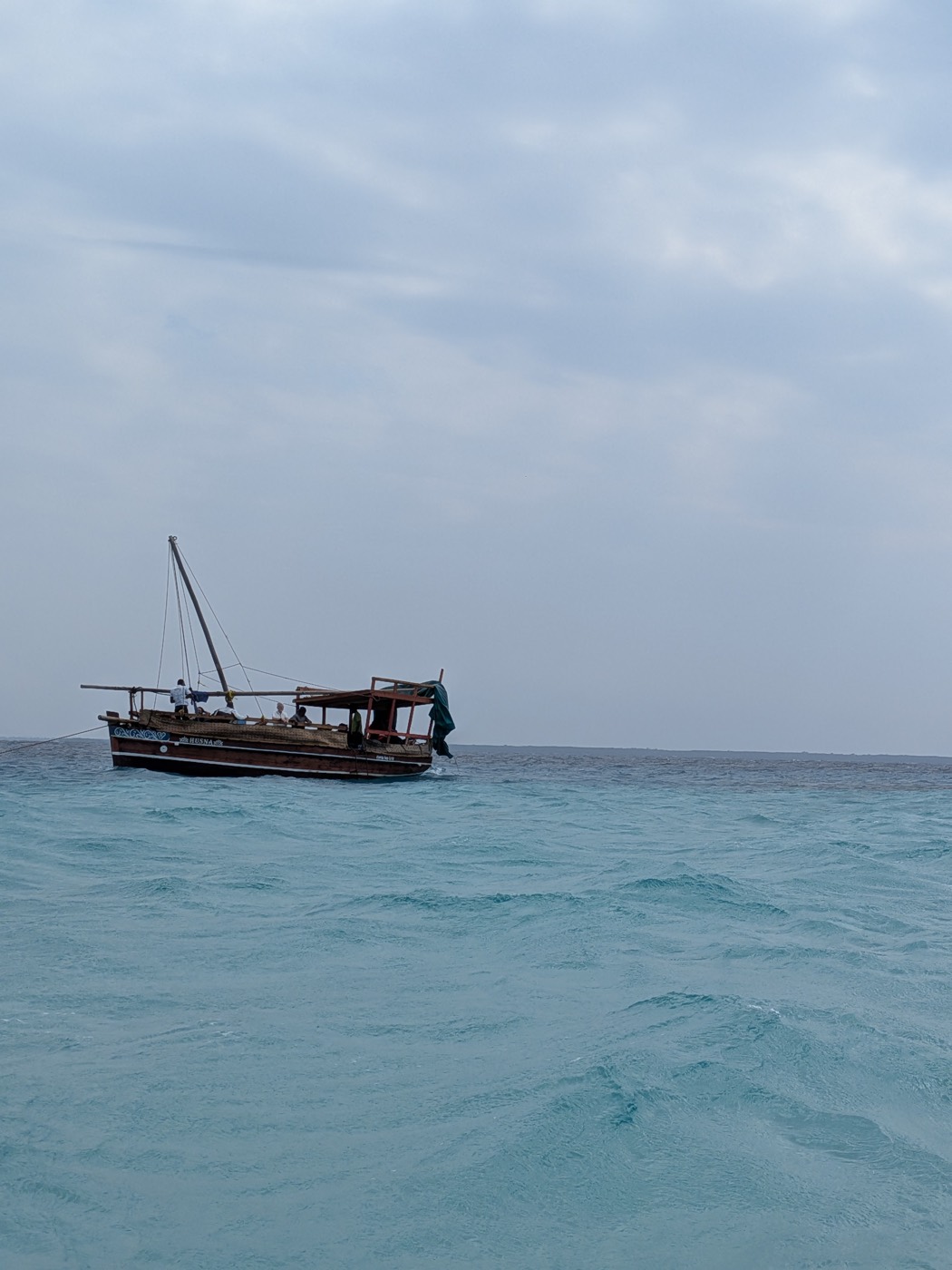 Traditional dhow sailing on the Indian Ocean